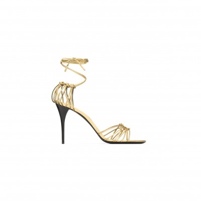 YSL BABYLONE SANDALS IN METALLIC LEATHER 8219270NL008008